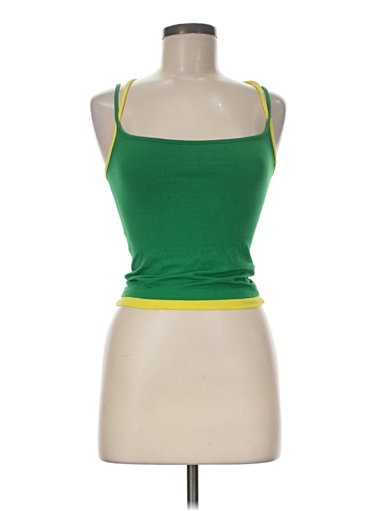 Pre-owned Out From Under Tank Top Green Strapless Neckline Tops
