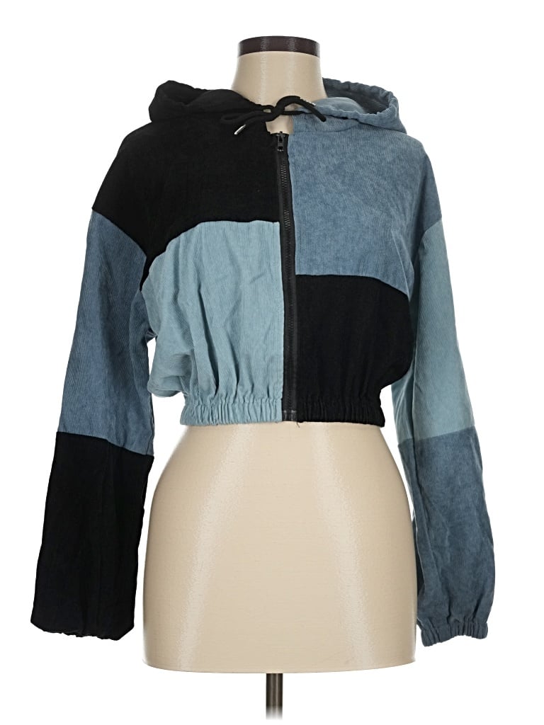 Pre-owned Romwe Jacket In Blue