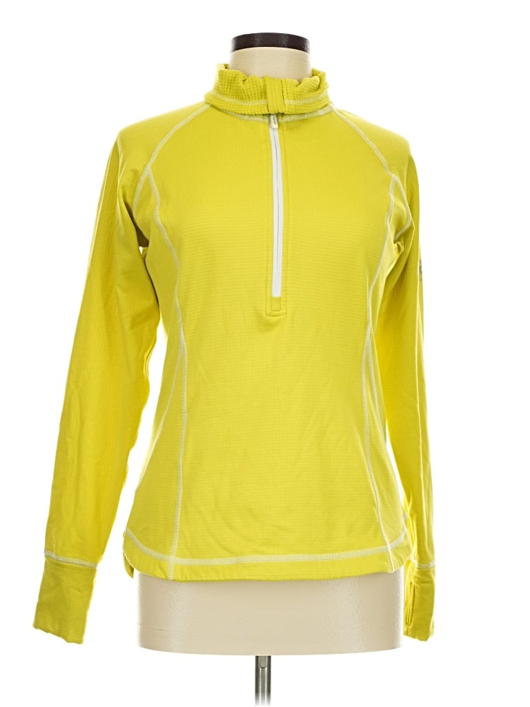 Pre-owned Eddie Bauer Fleece Jacket In Yellow