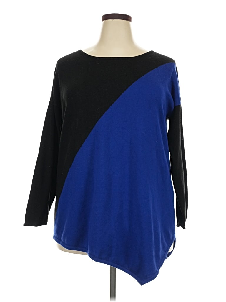 Pre-owned Grace Elements 3/4 Sleeve T-shirt In Blue