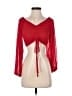 Shein 100% Polyester Red 3/4 Sleeve Top Size M - photo 1