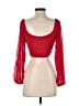Shein 100% Polyester Red 3/4 Sleeve Top Size M - photo 2