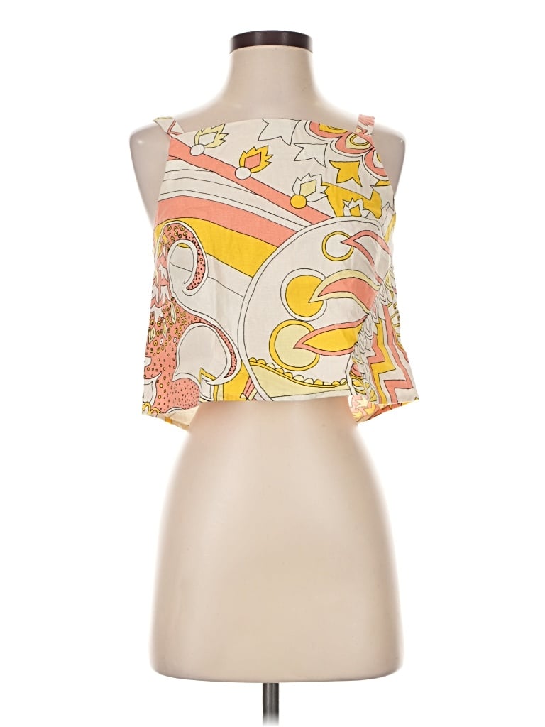 Pre-owned Modcloth Sleeveless Blouse In Gold