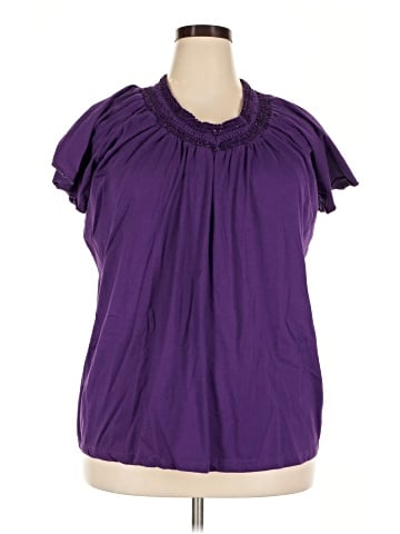 Woman Within Short Sleeve Blouse (view 1)