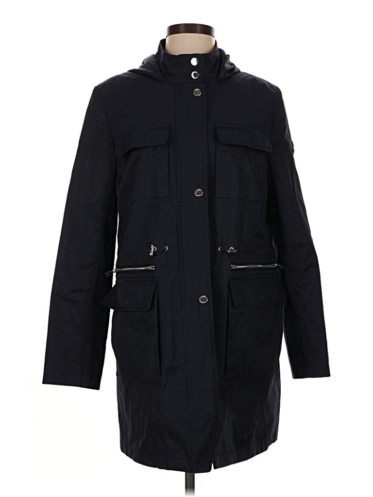 Pre-owned Dkny Coat In Black