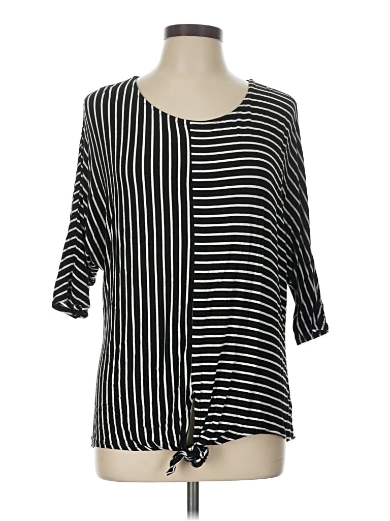 Pre-owned Shiela Rose 3/4 Sleeve T-shirt In Black