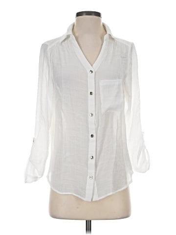 Perseption Concept 3/4 Sleeve Button-Down Shirt (view 1)