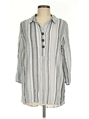 Fred David 3/4 Sleeve Button-Down Shirt (view 1)
