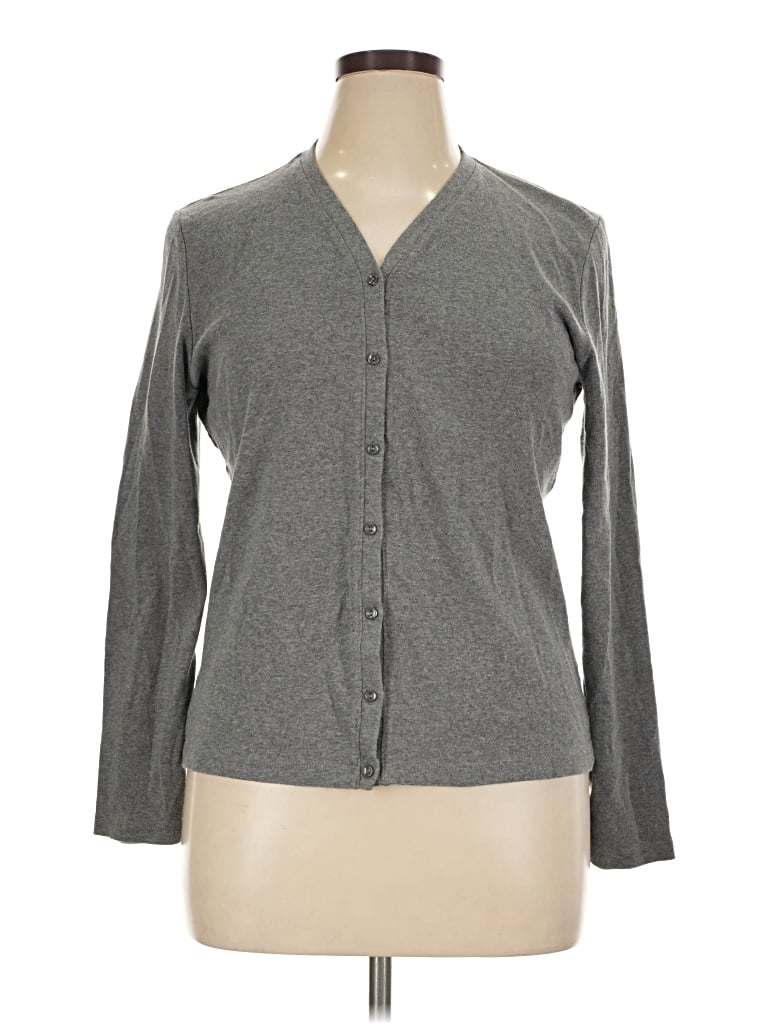 Pre-owned Brooks Cardigan Sweater In Gray