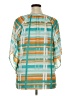 Ashley Stewart 100% Polyester Teal 3/4 Sleeve Blouse Size 14 Plus - photo 2