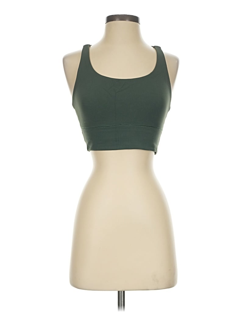 Pre-owned Quince Tank Top Green Halter Neckline Tops