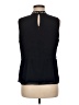 J.Crew 100% Polyester Solid Blue Black Sleeveless Blouse Size M - photo 2