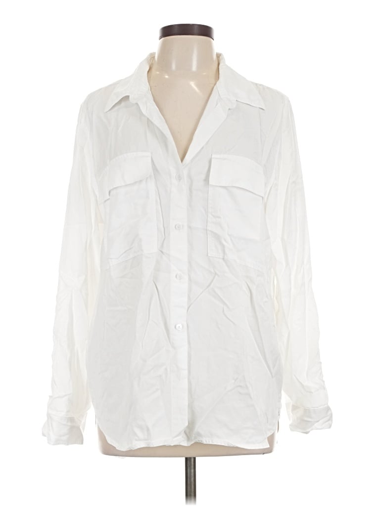 Pre-owned Babaton Long Sleeve Blouse In Ivory