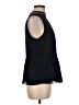 J.Crew 100% Polyester Solid Blue Black Sleeveless Blouse Size M - photo 4