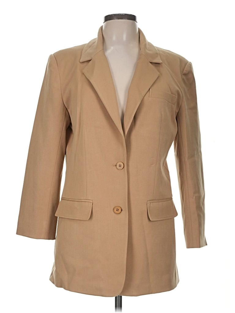 Pre-owned Staud Blazer Jacket In Tan