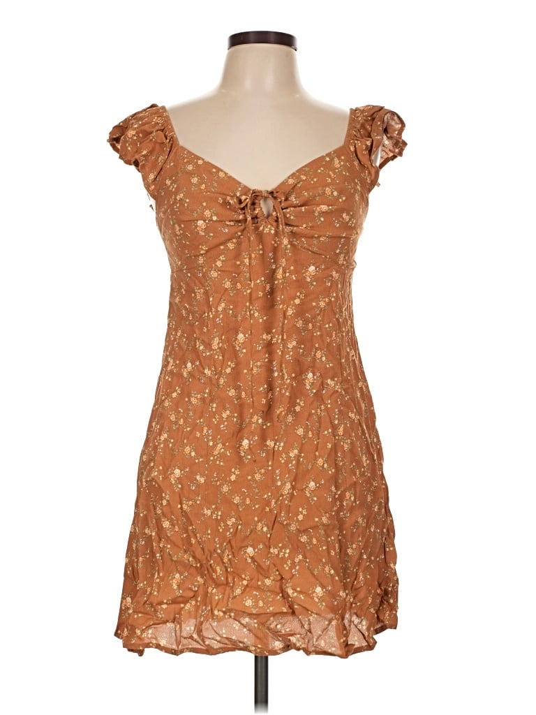 Pre-owned The Workshop Casual Dress In Brown