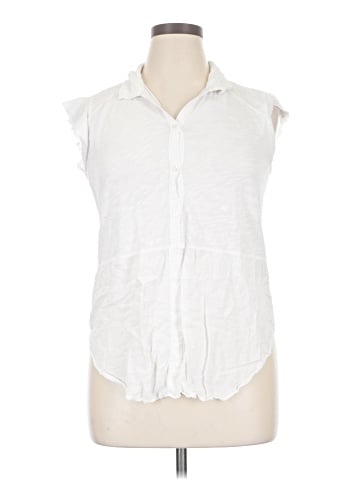 Left of Center Sleeveless Button-Down Shirt (view 1)