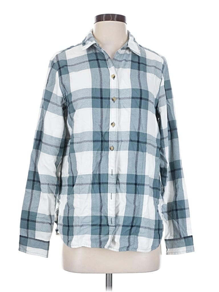 Pre-owned Jachs Girlfriend Long Sleeve Button Down Shirt In Blue