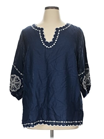 Calypso St. Barth 3/4 Sleeve Blouse (view 1)
