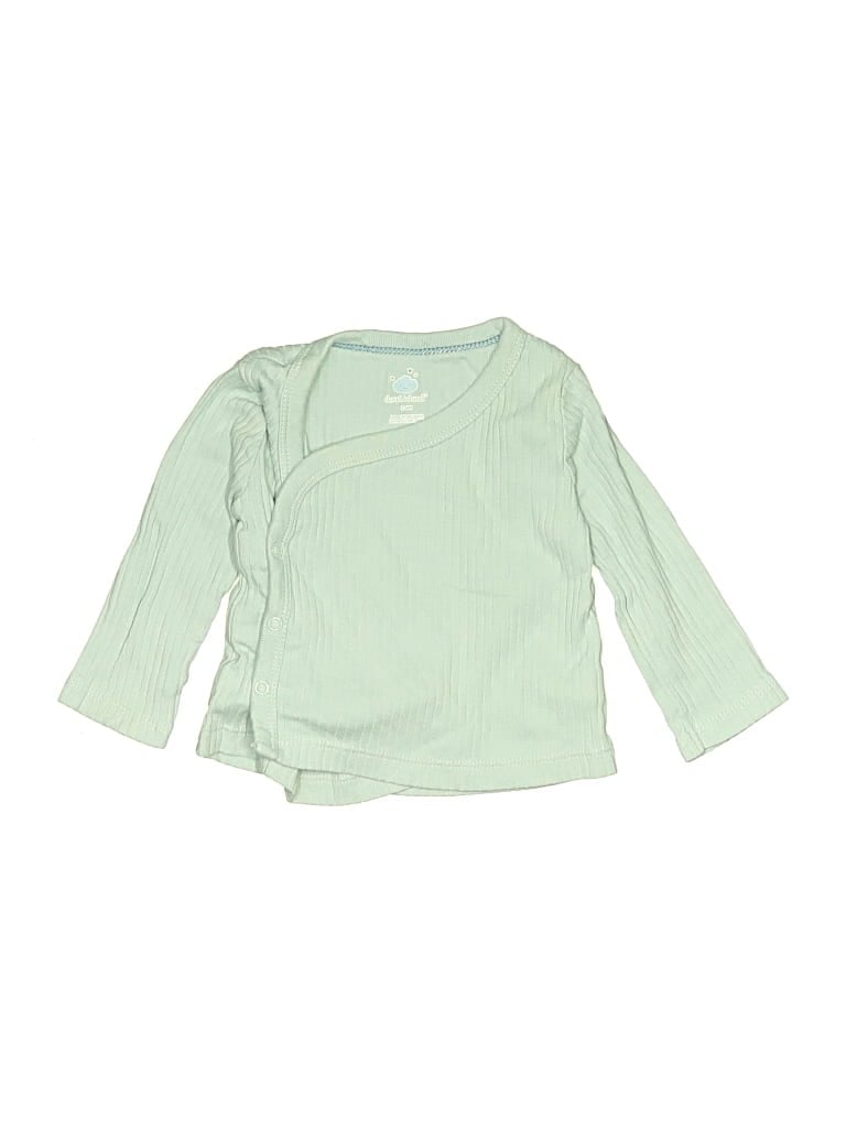 Pre-owned Cloud Island Babies' Long Sleeve Top Green Crew Neck Tops