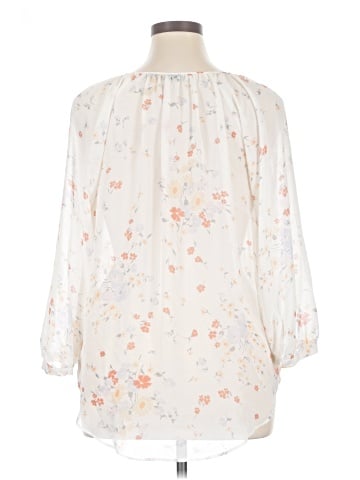 LC Lauren Conrad 3/4 Sleeve Blouse (view 2)