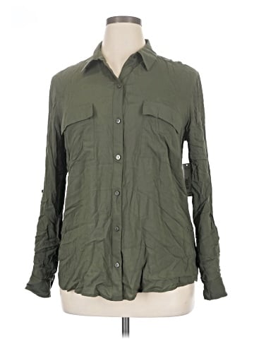 a.n.a. A New Approach Long Sleeve Button-Down Shirt (view 1)