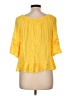 Unique Spectrum Yellow 3/4 Sleeve Blouse Size L (estimated) - photo 2