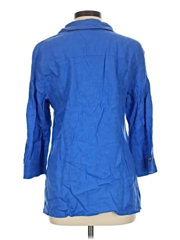 JM Collection 3/4 Sleeve Button-Down Shirt (view 2)