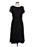 Perceptions Solid Black Cocktail Dress Size L - photo 1