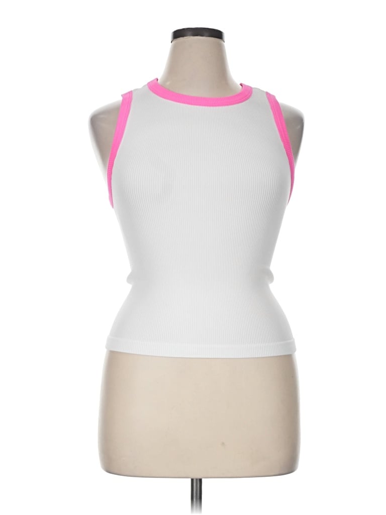 Pre-owned Eye Candy Tank Top White Halter Neckline Tops