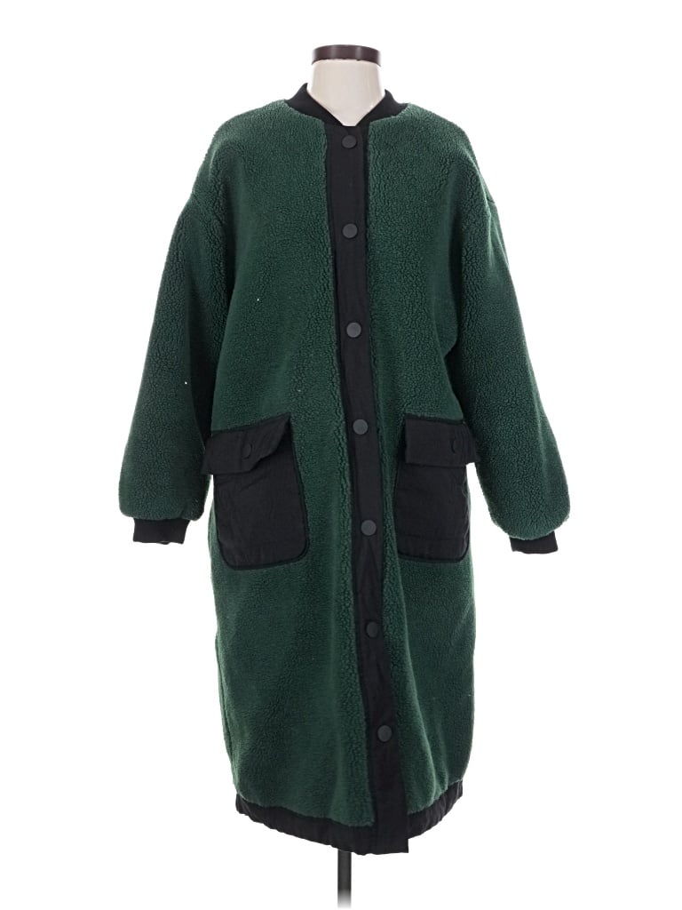 Pre-owned Joa Coat In Green
