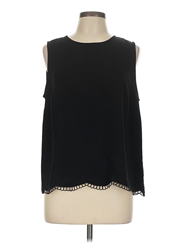 Pre-owned Cece Sleeveless Blouse In Black