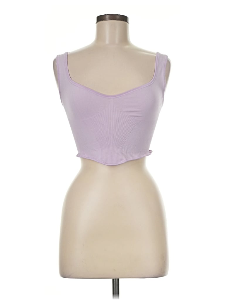 Pre-owned Out From Under Tube Top Purple Strapless Neckline Tops