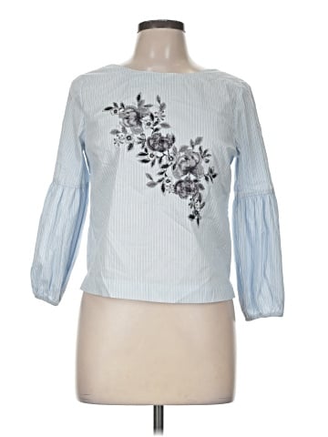 White House Black Market 3/4 Sleeve Blouse (view 1)