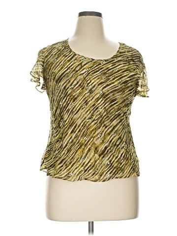 Jones New York Short Sleeve Silk Top (view 1)