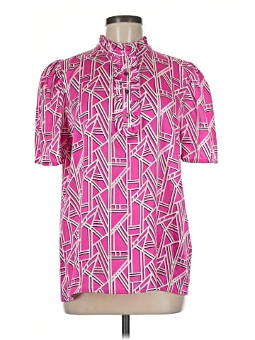 Karl Lagerfeld Paris Short Sleeve Blouse (view 1)