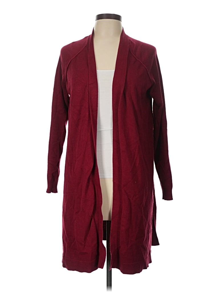 Pre-owned 89th & Madison Cardigan Sweater In Burgundy