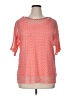 Ruby Rd. 100% Polyester Pink Short Sleeve Blouse Size XL - photo 1
