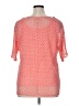 Ruby Rd. 100% Polyester Pink Short Sleeve Blouse Size XL - photo 2