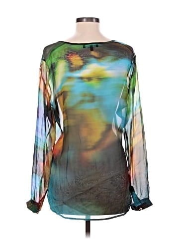 Karina Grimaldi 3/4 Sleeve Silk Top (view 2)