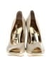 Colin Stuart 100% Leather Metallic Gold Heels Size 6 1/2 - photo 2