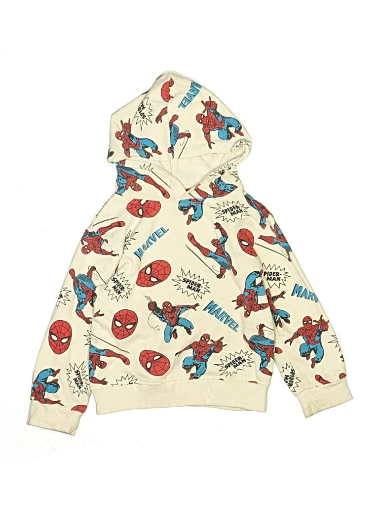 Pre-owned Marvel Kids' Pullover Hoodie In Ivory
