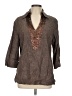 Sutton Studio Brown 3/4 Sleeve Blouse Size L - photo 1
