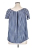Maison Jules 100% Polyester Blue Short Sleeve Blouse Size XL - photo 2
