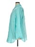 Talbots 100% Linen Teal Long Sleeve Button-Down Shirt Size 2X - photo 5