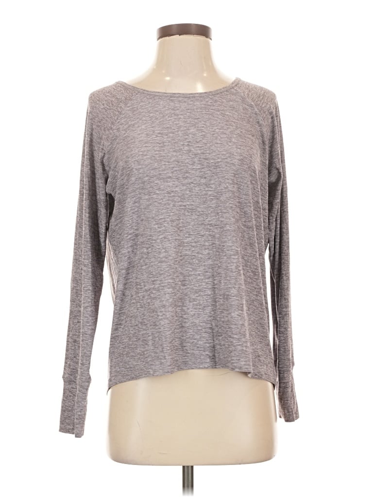 Pre-owned Spanx Long Sleeve T-shirt In Gray