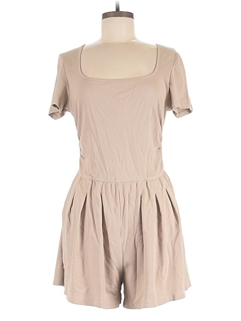 Pre-owned Cider Romper In Tan