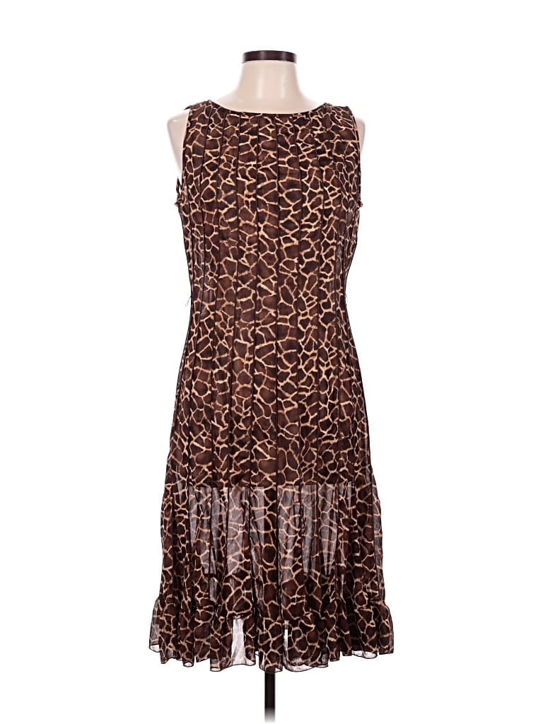 Pre-owned Sandra Darren Casual Dress In Brown