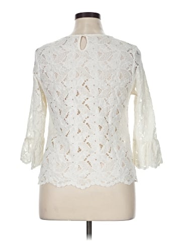 Blue Tassel 3/4 Sleeve Blouse (view 2)