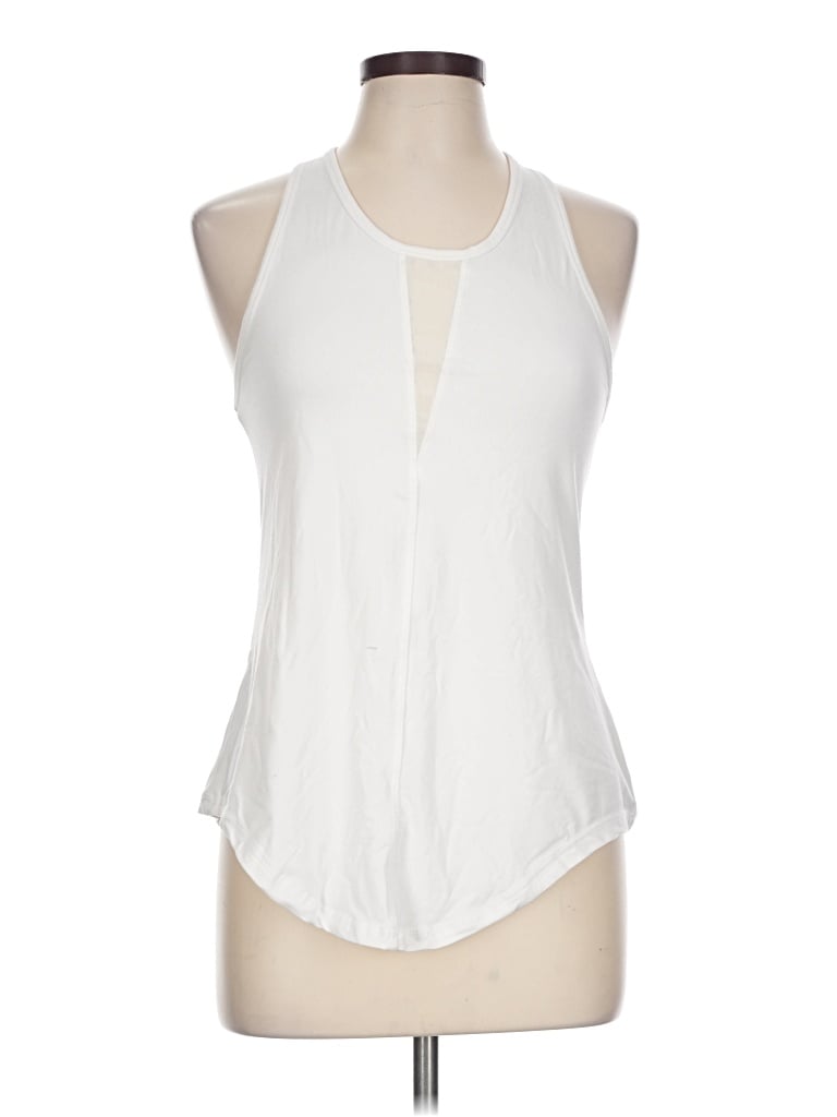 Pre-owned Zyia Active Tank Top White Halter Neckline Tops